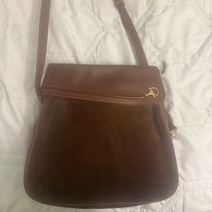 Gucci Leather and Suede Saddle Bag